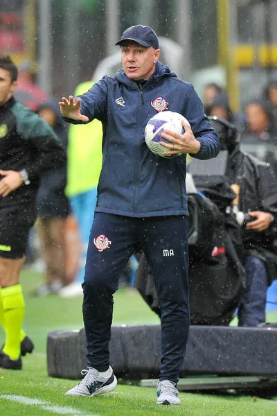 Massimiliano Alvini Trener Cremonese Podczas Meczu Włoskiej Ligi Serie Pomiędzy — Zdjęcie stockowe