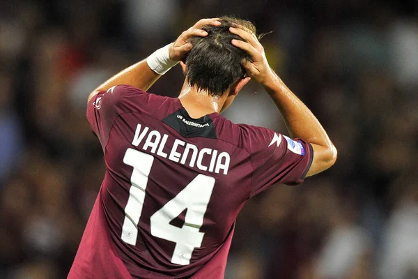 Diego Valencia Player Salernitana Κατά Διάρκεια Του Αγώνα Της Ιταλικής — Φωτογραφία Αρχείου