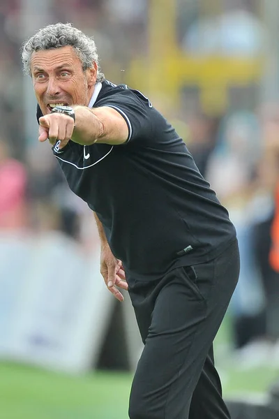 Luca Gotti Coach Van Salernitana Tijdens Wedstrijd Van Italiaanse Serie — Stockfoto