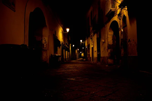 City Caserta Deserted Due Curfew Goes October November Imposed President — Stock Photo, Image