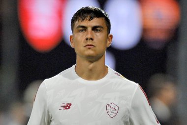 Roma 'nın Paulo Dybala oyuncusu, İtalya' nın Serie A ligi maçında Salernitana ile Romanların final maçı Salernitana 0, Roma 1, Arechi Stadyumu 'nda oynanan karşılaşma sırasında.