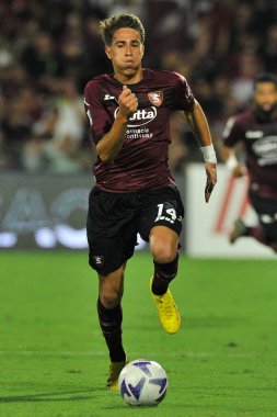 Salernitana 'dan Diego Valencia oyuncusu, İtalya Serie A Ligi' nde Salernitana - Roma final maçı Salernitana 0, Roma 1, Arechi Stadyumu 'nda oynandı..