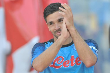 Napoli 'nin Giovanni Simeone oyuncusu, Napoli ile Juve Stabia arasındaki dostluk maçı sonucu, Napoli 3, Juve Stabia 0, Diego Armando Maradona Stadyumu' nda oynandı..