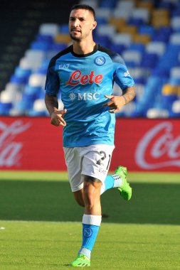Napoli 'li Matteo Politano oyuncusu, Napoli ile Juve Stabia arasındaki dostluk maçı sonucu, Napoli 3, Juve Stabia 0, Diego Armando Maradona Stadyumu' nda oynandı..
