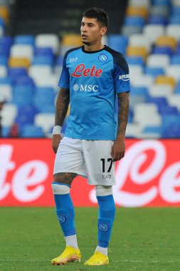 Napoli 'nin Mathias Olivera oyuncusu, Napoli ile Juve Stabia arasındaki dostluk maçı sonucu, Napoli 3, Juve Stabia 0, Diego Armando Maradona Stadyumu' nda oynandı..