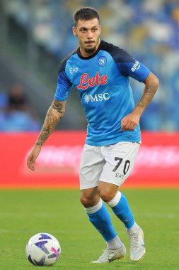 Napoli 'nin Gianluca Gaetano oyuncusu, Napoli ile Juve Stabia arasındaki dostluk maçı sonucu, Napoli 3, Juve Stabia 0, Diego Armando Maradona Stadyumu' nda oynandı..