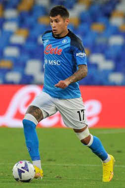 Napoli 'nin Mathias Olivera oyuncusu, Napoli ile Juve Stabia arasındaki dostluk maçı sonucu, Napoli 3, Juve Stabia 0, Diego Armando Maradona Stadyumu' nda oynandı..