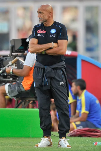 Luciano Spalletti Trener Napoli Podczas Towarzyskiego Meczu Między Napoli Juve — Zdjęcie stockowe