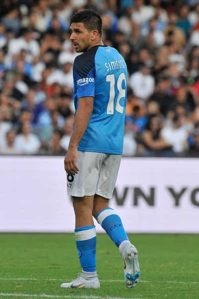 Giovanni Simeone Player Napoli Під Час Товариського Матчу Між Наполі — стокове фото
