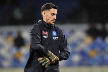 Alex Meret Player of Napoli, during the round of 16 match of the Italian Cup, between Napoli vs Cremonese, result of regulation time 2-2, but with the defeat on penalties for Napoli, with final result Napoli 6 - Cremonese 7. Match played at the Diego