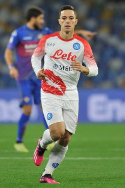 Giacomo Raspadori Player of Napoli, during the round of 16 match of the Italian Cup, between Napoli vs Cremonese, result of regulation time 2-2, but with the defeat on penalties for Napoli, with final result Napoli 6 - Cremonese 7. Match played at th