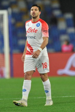 Giovanni Simeone Player of Napoli, during the round of 16 match of the Italian Cup, between Napoli vs Cremonese, result of regulation time 2-2, but with the defeat on penalties for Napoli, with final result Napoli 6 - Cremonese 7. Match played at the