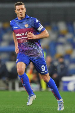 Daniel Ciofani Player of Cremonese, during the round of 16 match of the Italian Cup, between Napoli vs Cremonese, result of regulation time 2-2, but with the defeat on penalties for Napoli, with final result Napoli 6 - Cremonese 7. Match played at th