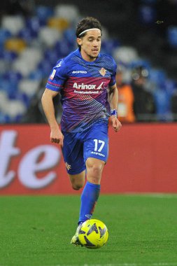 Leonardo Sernicola Player of Cremonese, during the round of 16 match of the Italian Cup, between Napoli vs Cremonese, result of regulation time 2-2, but with the defeat on penalties for Napoli, with final result Napoli 6 - Cremonese 7. Match played a