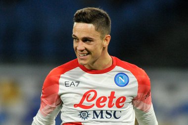 Giacomo Raspadori Player of Napoli, during the round of 16 match of the Italian Cup, between Napoli vs Cremonese, result of regulation time 2-2, but with the defeat on penalties for Napoli, with final result Napoli 6 - Cremonese 7. Match played at th