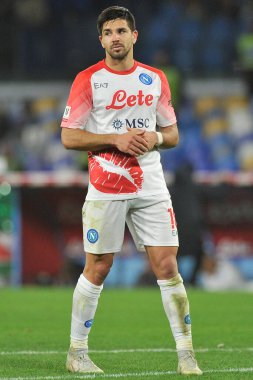 Giovanni Simeone Player of Napoli, during the round of 16 match of the Italian Cup, between Napoli vs Cremonese, result of regulation time 2-2, but with the defeat on penalties for Napoli, with final result Napoli 6 - Cremonese 7. Match played at the