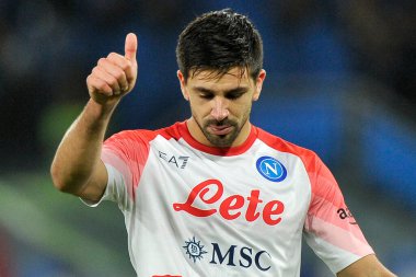 Giovanni Simeone Player of Napoli, during the round of 16 match of the Italian Cup, between Napoli vs Cremonese, result of regulation time 2-2, but with the defeat on penalties for Napoli, with final result Napoli 6 - Cremonese 7. Match played at the
