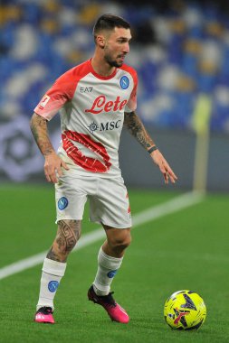 Matteo Politano Player of Napoli, during the round of 16 match of the Italian Cup, between Napoli vs Cremonese, result of regulation time 2-2, but with the defeat on penalties for Napoli, with final result Napoli 6 - Cremonese 7. Match played at the 