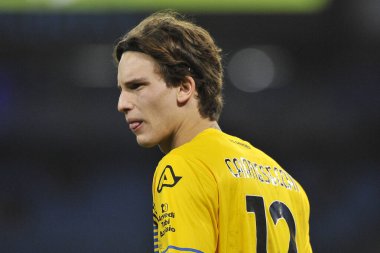 Marco Carnesecchi Player of Cremonese, during the round of 16 match of the Italian Cup, between Napoli vs Cremonese, result of regulation time 2-2, but with the defeat on penalties for Napoli, with final result Napoli 6 - Cremonese 7. Match played at