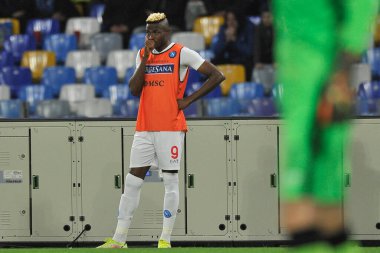 Victor Osimhen Player of Napoli, during the round of 16 match of the Italian Cup, between Napoli vs Cremonese, result of regulation time 2-2, but with the defeat on penalties for Napoli, with final result Napoli 6 - Cremonese 7. Match played at the D