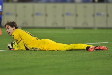 Marco Carnesecchi Player of Cremonese, during the round of 16 match of the Italian Cup, between Napoli vs Cremonese, result of regulation time 2-2, but with the defeat on penalties for Napoli, with final result Napoli 6 - Cremonese 7. Match played at