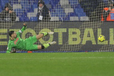 Alex Meret Player of Napoli, during the round of 16 match of the Italian Cup, between Napoli vs Cremonese, result of regulation time 2-2, but with the defeat on penalties for Napoli, with final result Napoli 6 - Cremonese 7. Match played at the Diego