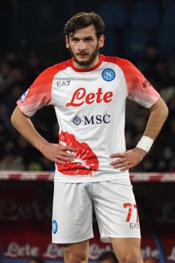 Khvicha Kvaratskhelia player of Napoli, during the match of the Italian Serie A league between Napoli vs Cremonese final result, Napoli 3, Cremonese 0, match played at the Diego Armando Maradona stadium.