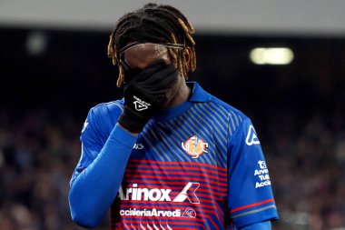 Frank Tsadjout player of Cremonese, during the match of the Italian Serie A league between Napoli vs Cremonese final result, Napoli 3, Cremonese 0, match played at the Diego Armando Maradona stadium.