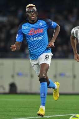 Victor Osimhen player of Napoli, during the match of the Italian Serie A league between Napoli vs Juventus final result, Napoli 5, Juventus 1, match played at the Diego Armando Maradona stadium.