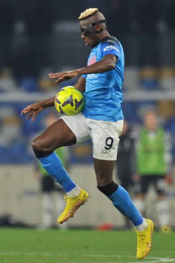 Victor Osimhen player of Napoli, during the match of the Italian Serie A league between Napoli vs Juventus final result, Napoli 5, Juventus 1, match played at the Diego Armando Maradona stadium.
