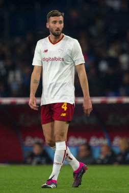 Bryan Cristante player of Roma, during the match of the Italian Serie A league between Napoli vs Roma final result, Napoli 2, Roma 1, match played at the Diego Armando Maradona stadium.