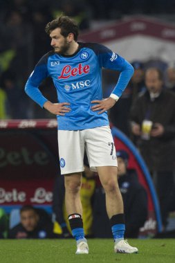 Khvicha Kvaratskhelia player of Napoli, during the match of the Italian Serie A league between Napoli vs Roma final result, Napoli 2, Roma 1, match played at the Diego Armando Maradona stadium.