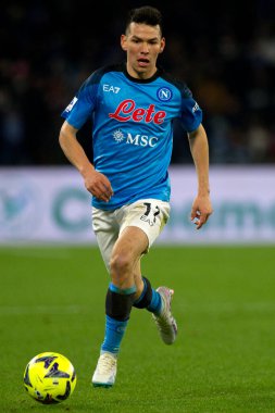 Hirving Lozano player of Napoli, during the match of the Italian Serie A league between Napoli vs Roma final result, Napoli 2, Roma 1, match played at the Diego Armando Maradona stadium.