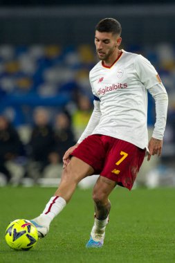 Lorenzo Pellegrini player of Roma, during the match of the Italian Serie A league between Napoli vs Roma final result, Napoli 2, Roma 1, match played at the Diego Armando Maradona stadium.