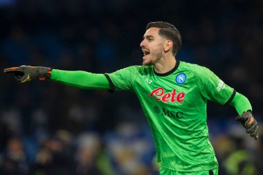 Alex Meret player of Napoli, during the match of the Italian Serie A league between Napoli vs Roma final result, Napoli 2, Roma 1, match played at the Diego Armando Maradona stadium.