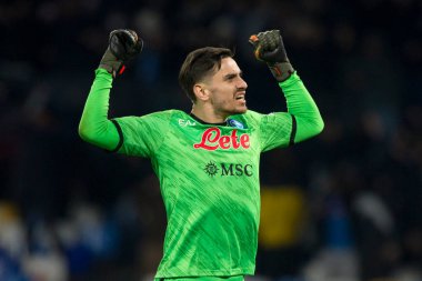 Alex Meret player of Napoli, during the match of the Italian Serie A league between Napoli vs Roma final result, Napoli 2, Roma 1, match played at the Diego Armando Maradona stadium.