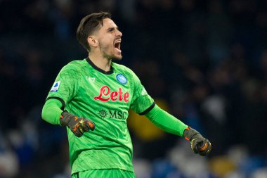 Alex Meret player of Napoli, during the match of the Italian Serie A league between Napoli vs Roma final result, Napoli 2, Roma 1, match played at the Diego Armando Maradona stadium.
