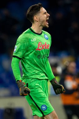 Alex Meret player of Napoli, during the match of the Italian Serie A league between Napoli vs Roma final result, Napoli 2, Roma 1, match played at the Diego Armando Maradona stadium.