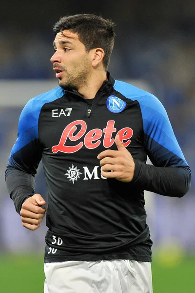 Giovanni Simeone Player of Napoli, during the round of 16 match of the Italian Cup, between Napoli vs Cremonese, result of regulation time 2-2, but with the defeat on penalties for Napoli, with final result Napoli 6 - Cremonese 7. Match played at the