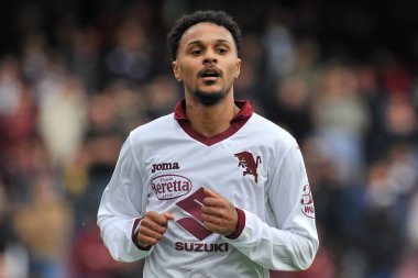 Valentino Lazaro player of Torino, during the match of the Italian Serie A league between Salernitana vs Torino final result, Salernitana 1, Torino 1, match played at the Arechi stadium. clipart