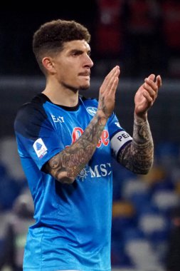 Napoli 'den Giovanni Di Lorenzo, Napoli - Napoli 0, Lazio 1 arasındaki İtalyan Serie A ligi maçında Diego Armando Maradona Stadyumu' nda oynandı..