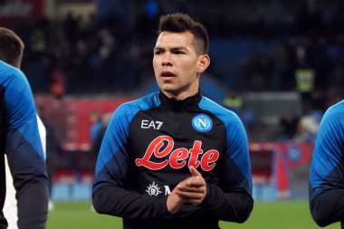 Napoli 'li Hirving Lozano oyuncusu, Napoli ile Lazio arasındaki İtalyan Serie A ligi maçında, Diego Armando Maradona Stadyumu' nda oynanan maçın son sonucu Napoli 0, Lazio 1..
