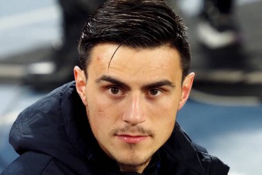 Napoli 'li Eljif Elmas, Napoli ile Lazio arasındaki İtalyan Serie A ligi maçında Diego Armando Maradona Stadyumu' nda oynanan Napoli 0, Lazio 1 maçında mücadele etti..