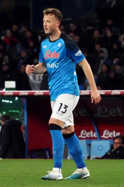 Napoli 'nin Amir Rrahmani oyuncusu, Napoli - Lazio maçı arasında oynanan İtalyan Serie A Ligi maçında, Napoli 0, Lazio 1, Diego Armando Maradona Stadyumu' nda oynandı..