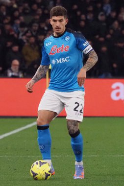 Napoli 'den Giovanni Di Lorenzo, Napoli - Napoli 0, Lazio 1 arasındaki İtalyan Serie A ligi maçında Diego Armando Maradona Stadyumu' nda oynandı..