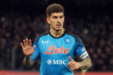 Napoli 'den Giovanni Di Lorenzo, Napoli - Napoli 0, Lazio 1 arasındaki İtalyan Serie A ligi maçında Diego Armando Maradona Stadyumu' nda oynandı..