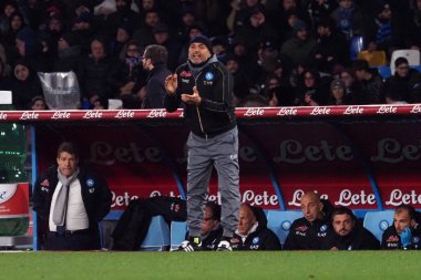 Napoli 'nin Napoli teknik direktörü Luciano Spalletti, Napoli - Napoli 0, Lazio 1 arasındaki İtalya Serie A ligi maçında Diego Armando Maradona Stadyumu' nda oynandı..