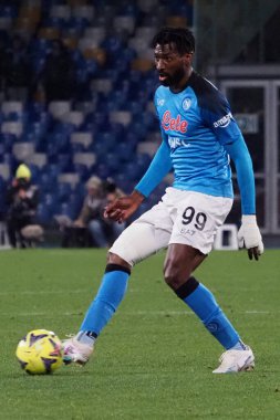 Napoli 'li Andr-Frank Zambo Anguissa, Napoli ile Lazio arasındaki İtalyan Serie A ligi maçında, Napoli 0, Lazio 1, Diego Armando Maradona Stadyumu' nda oynandı.