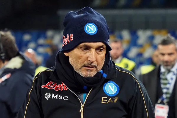 Luciano Spalletti Técnico Napoli Durante Jogo Liga Italiana Serie Entre — Fotografia de Stock