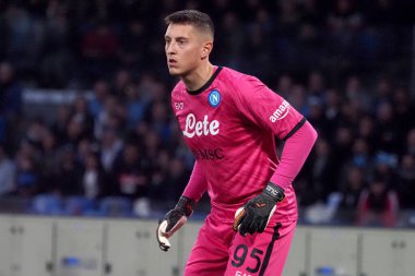 Napoli 'nin Pierluigi Gollini oyuncusu, Napoli ile Atalanta arasındaki İtalyan Serie A ligi maçında, Napoli 2, Atalanta 0, Diego Armando Maradona Stadyumu' nda oynandı..